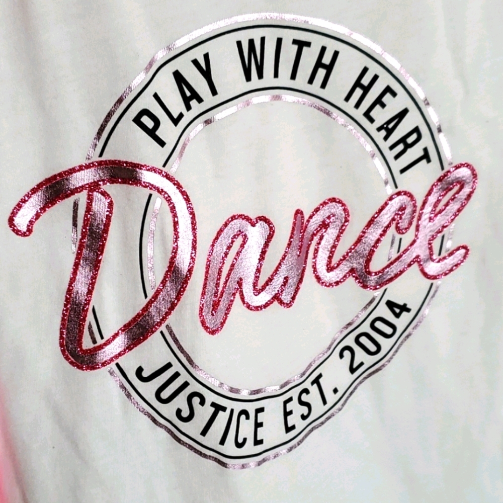 Justice Dance pink t-shirt, size 8